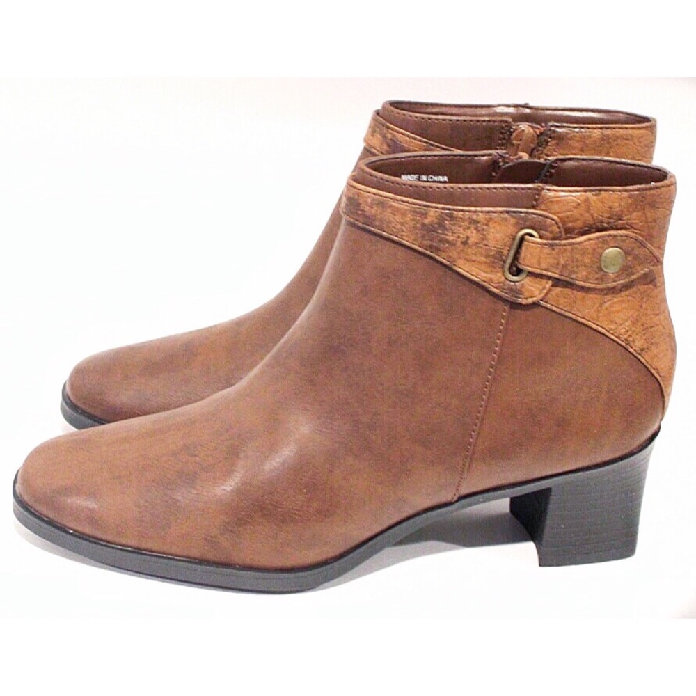 Nib White Mountain Rust Color Moby Ankle Boots - image 2